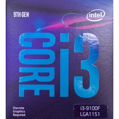 پردازنده اینتل با جعبه مدل :  comet lake Core i3-9100F 3.6GHz LGA 1151